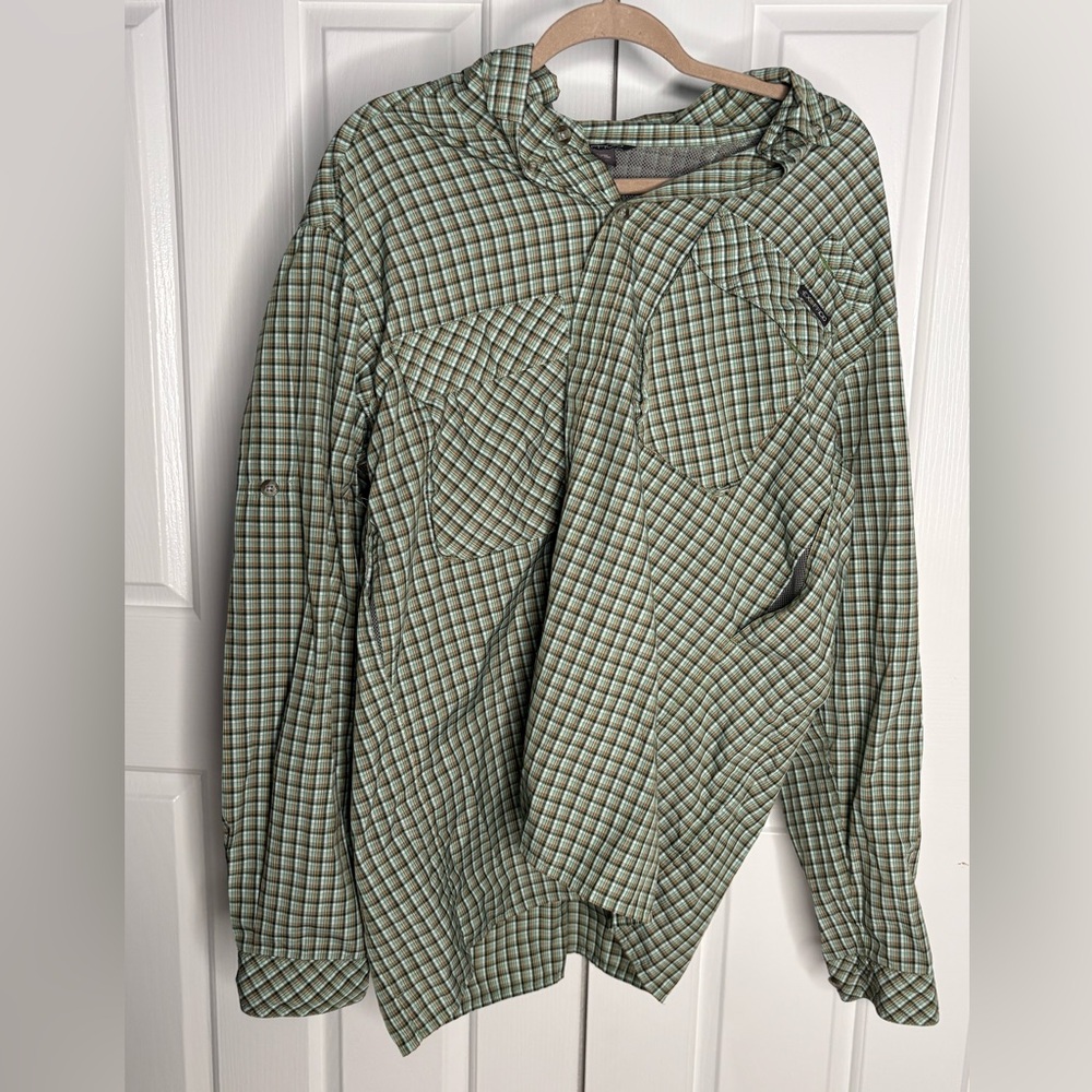 Green Pattern Button Up!
